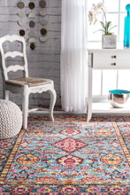 Load image into Gallery viewer, Nuloom Rugs - Floral Persian Lavenia  - Aqua