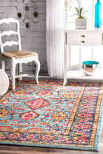 Load image into Gallery viewer, Nuloom Rugs - Floral Persian Lavenia  - Aqua
