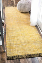 Load image into Gallery viewer, nuLOOM Rugs - Flatweave Tassel Cotton Solid Elke - Yellow