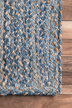 Load image into Gallery viewer, Nuloom Rugs - Hand Braided Otelia Denim And Jute - Blue