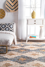 Load image into Gallery viewer, Nuloom Rugs - Hand Braided Marla Denim And Jute Diamonds - Ivory