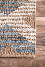Load image into Gallery viewer, Nuloom Rugs - Hand Braided Marla Denim And Jute Diamonds - Ivory
