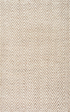 Load image into Gallery viewer, Nuloom Rugs - Vania Chevron Jute - Ivory