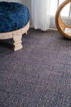 Load image into Gallery viewer, Nuloom Rugs - Flatweave Solid Tassel Amalia - Blue