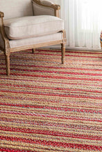 Load image into Gallery viewer, Nuloom Rugs - Taina Braided Stripes - Red