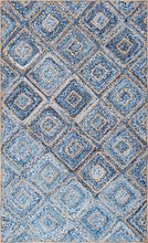 Load image into Gallery viewer, Nuloom Rugs - Hand Braided Diamonds Rima Jute  - Blue