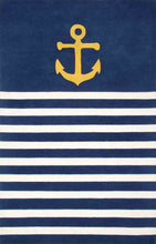 Load image into Gallery viewer, Nuloom Rugs - Thomas Paul Hand Tufted Anchor Stripes - Navy