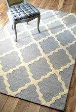 Load image into Gallery viewer, Nuloom Rugs - Hand Hooked Marrakech Trellis - Spa Blue
