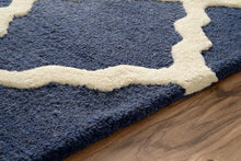Load image into Gallery viewer, Nuloom Rugs - Hand Hooked Marrakech Trellis - Navy Blue