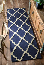 Load image into Gallery viewer, Nuloom Rugs - Hand Hooked Marrakech Trellis - Navy Blue