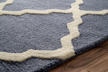 Load image into Gallery viewer, Nuloom Rugs - Hand Hooked Marrakech Trellis - Blue Grey