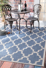 Load image into Gallery viewer, Nuloom Rugs - Machine Made Gina Outdoor Moroccan Trellis - Blue