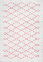 Load image into Gallery viewer, Nuloom Rugs - Stasia Diamond Shag - Baby Pink
