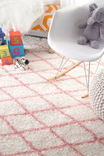 Load image into Gallery viewer, Nuloom Rugs - Stasia Diamond Shag - Baby Pink