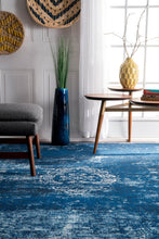 Load image into Gallery viewer, Nuloom Rugs - Tanja Overdyed Medallion - Blue