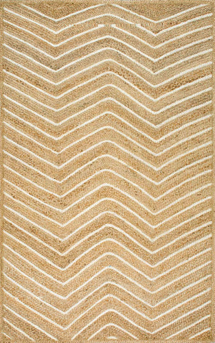 Nuloom Rugs - Sammy Chevron Jute  - Natural