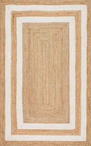 Nuloom Rugs - Estelle Border Jute  - Natural