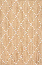 Load image into Gallery viewer, Nuloom Rugs - Caleb Braided Trellis Jute  - Natural