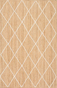 Nuloom Rugs - Caleb Braided Trellis Jute  - Natural