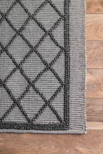 Load image into Gallery viewer, Nuloom Rugs - Flatweave Outdoor Trellis Larae - Grey
