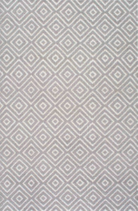Nuloom Rugs - Hand Tufted Moroccan Trellis Hershel Shaggy  - Grey