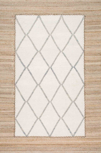 Nuloom Rugs - Flatweave Eldon Trellis  - Ivory
