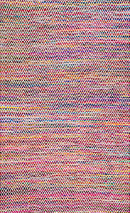 Nuloom Rugs - Hand Woven Chevron Rochell - Magenta
